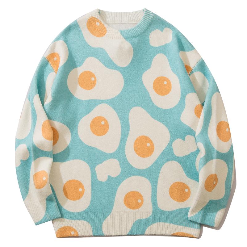 Men' Sweaters LACIBLE Harajuku Streetwear Knit Pullover Men Women Egg Pattern Autumn Winter Sweater Loose Casual Soft Knitwear Tops, Blue
Men' Sweaters LACIBLE Harajuku Streetwear Knit Pullover Men Women Egg Pattern Autumn Winter Sweater Loose Casual Soft Knitwear Tops, Blue