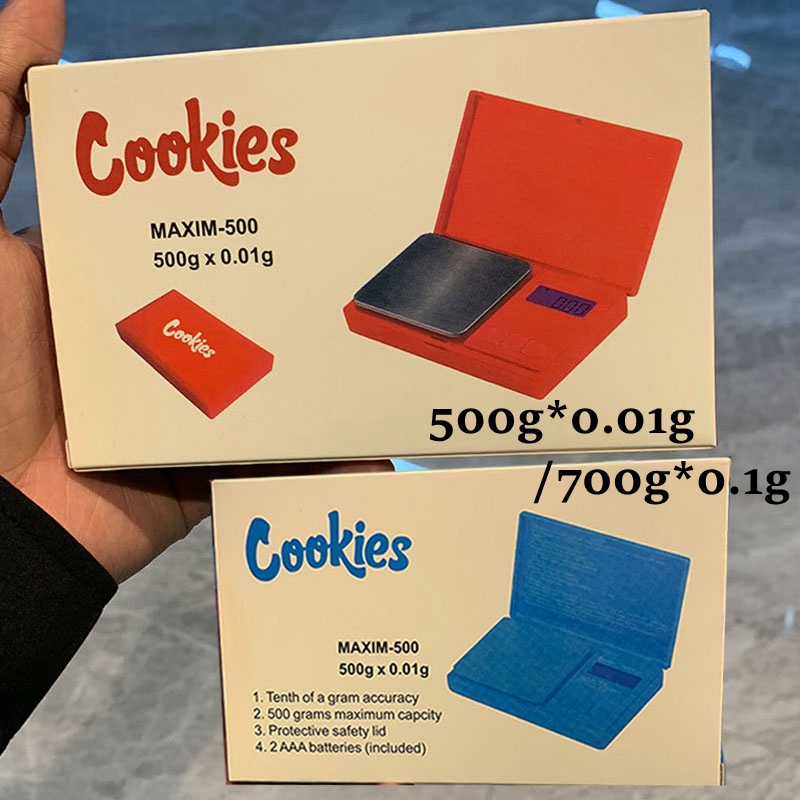 

Cookies Backwoods Pocket Digital Scale E Cigarettes 700g 0.1g 0.01g Red Blue Jewelry Gold Accurate Tobacco Stash Weight Vapes Measurement Kit Dry Herb Device Scales