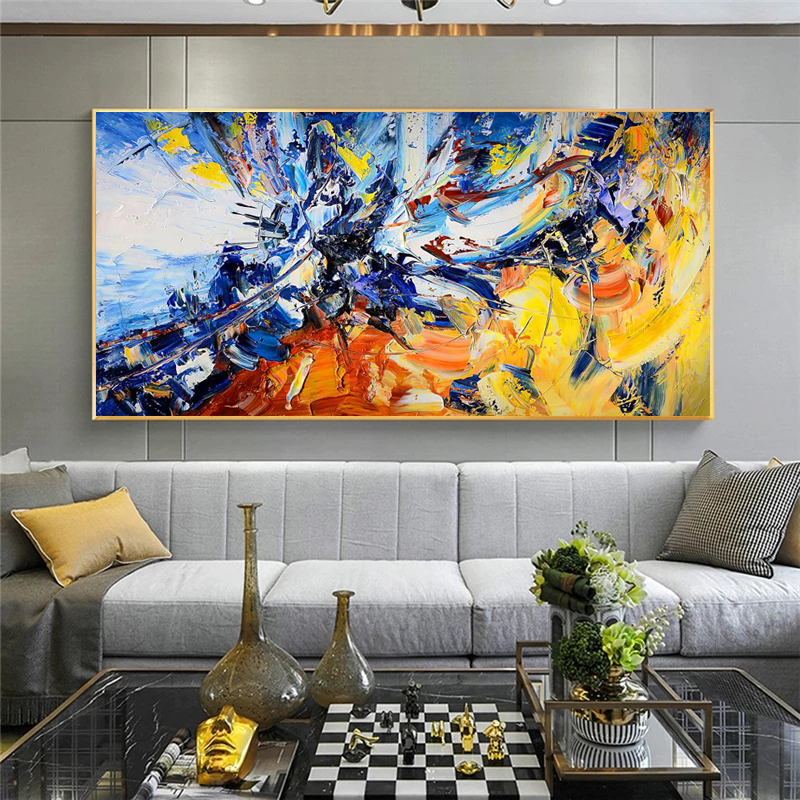 Oil Painting Printed On Canvas Prints City Building Colorful Rain City Landscape Pictures Wall Art For Living Room Home Decor