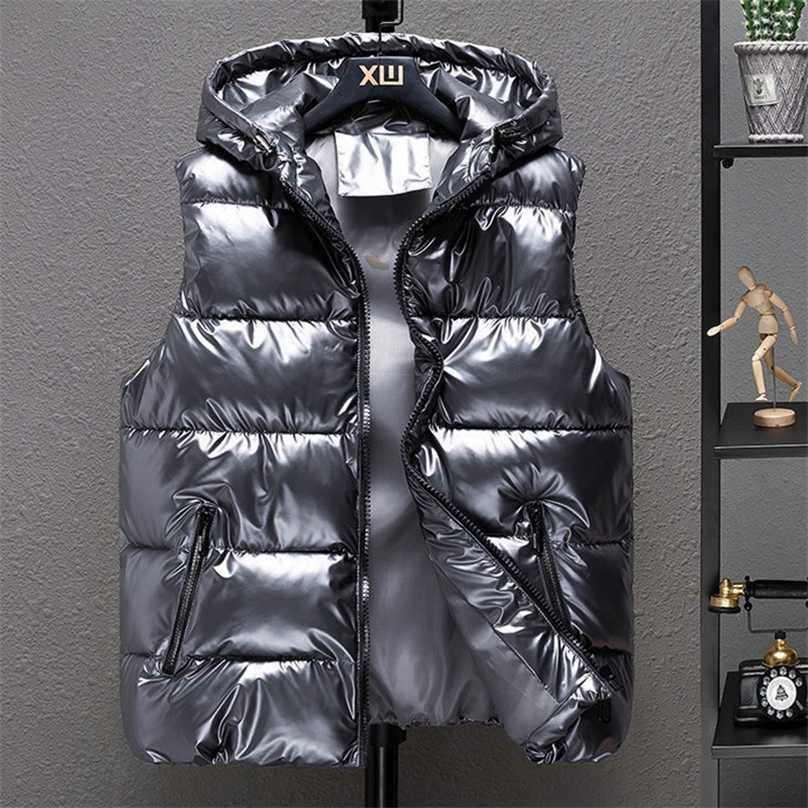 Size 5XL 6XL Men Thicken Hooded Vest Winter Warm Cotton-Padded Solid Color Waistcoat Waterproof Windprrof Big Zipper 211111, Red
Size 5XL 6XL Men Thicken Hooded Vest Winter Warm Cotton-Padded Solid Color Waistcoat Waterproof Windprrof Big Zipper 211111, Red