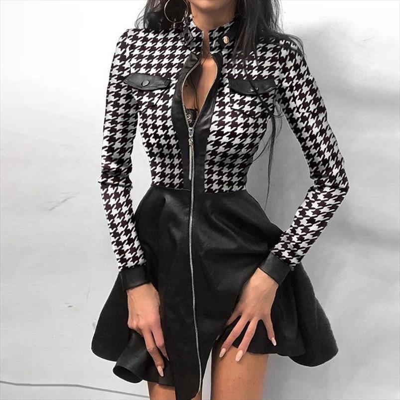 vintage plaid zippers slim women dress mini spring long sleeve lace patchwork party office lady vestido, Black;gray
vintage plaid zippers slim women dress mini spring long sleeve lace patchwork party office lady vestido, Black;gray