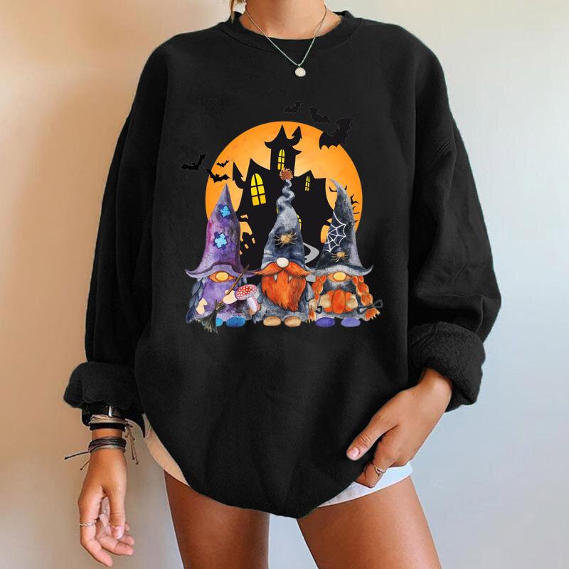 Women's Hoodies & Sweatshirts Halloween Women Sweatshirt Loose Crewneck Long Sleeve Pullover Pattern Print Winter Thicken, Black
Women's Hoodies & Sweatshirts Halloween Women Sweatshirt Loose Crewneck Long Sleeve Pullover Pattern Print Winter Thicken, Black