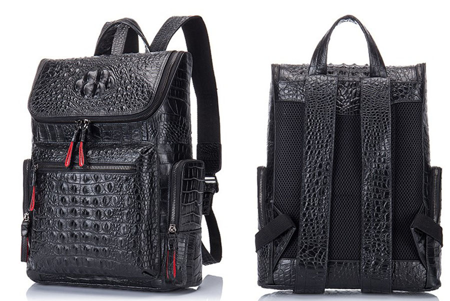 Unisex Leather backpack 34cm Medium size Outdoor travelling casual fashion bags two patterns to choose