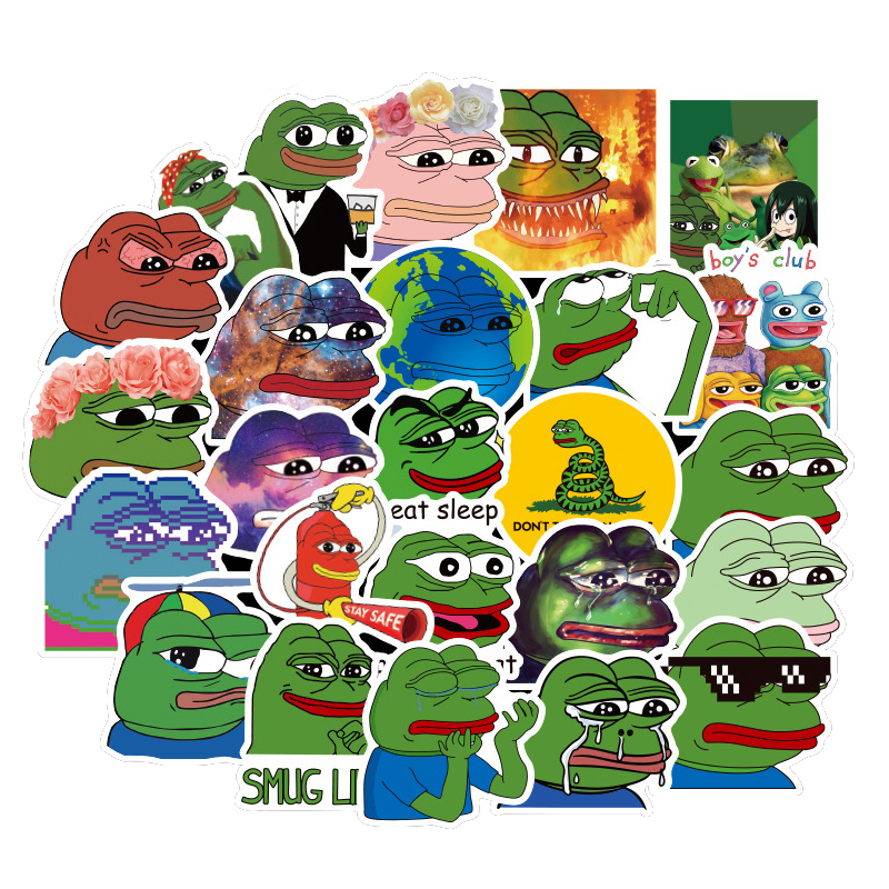 10/30/50pcs/pack Cartoon Frog PEPE Graffiti Stickers For Refrigerator Car Helmet DIY Gift Bicycle Guitar Notebook Skate Trunk
10/30/50pcs/pack Cartoon Frog PEPE Graffiti Stickers For Refrigerator Car Helmet DIY Gift Bicycle Guitar Notebook Skate Trunk