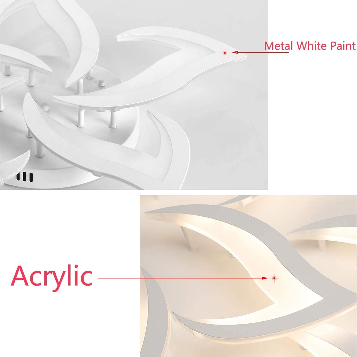 Modern LED Ceiling Light Eye Acryl Chandelier Lamp for Living Room Bedroom Diningroom White Finished Chandeliers Home Lighting Fixtures