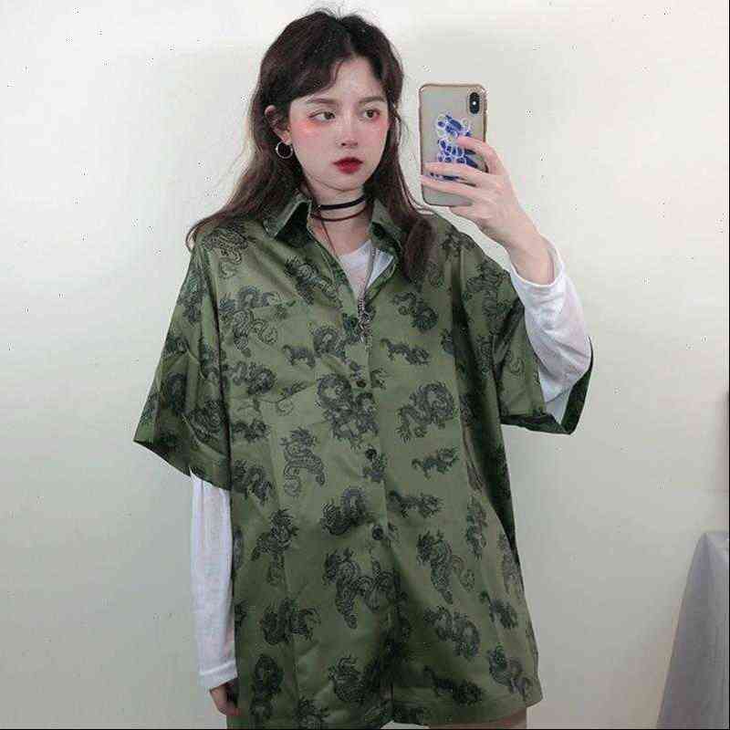 oversized women blouses harajuku dragon printing shirt spring ladies loose blusa streetwear camisas mujer drop, White
oversized women blouses harajuku dragon printing shirt spring ladies loose blusa streetwear camisas mujer drop, White