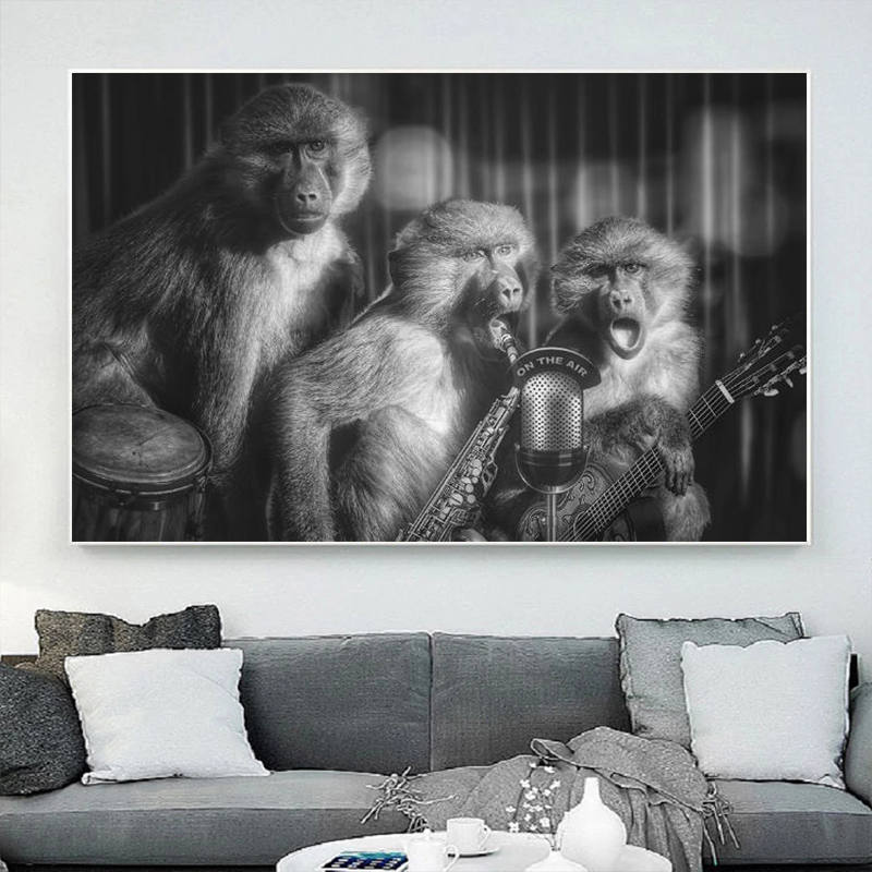 Black And White Art Posters and Prints Animal Band Singer Paintings on the Wall Art Canvas Pictures For Living Room Decor
Black And White Art Posters and Prints Animal Band Singer Paintings on the Wall Art Canvas Pictures For Living Room Decor