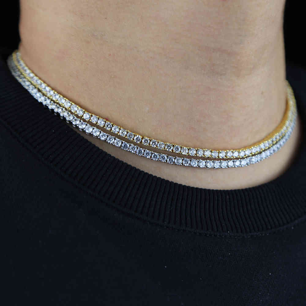 NEW Luxury Tennis Chain Necklace Gold Silver Color Hip Hop Jewelry Iced Out Full Cubic Zircon Clavicle Jewelry Gift Dropship X0509
NEW Luxury Tennis Chain Necklace Gold Silver Color Hip Hop Jewelry Iced Out Full Cubic Zircon Clavicle Jewelry Gift Dropship X0509