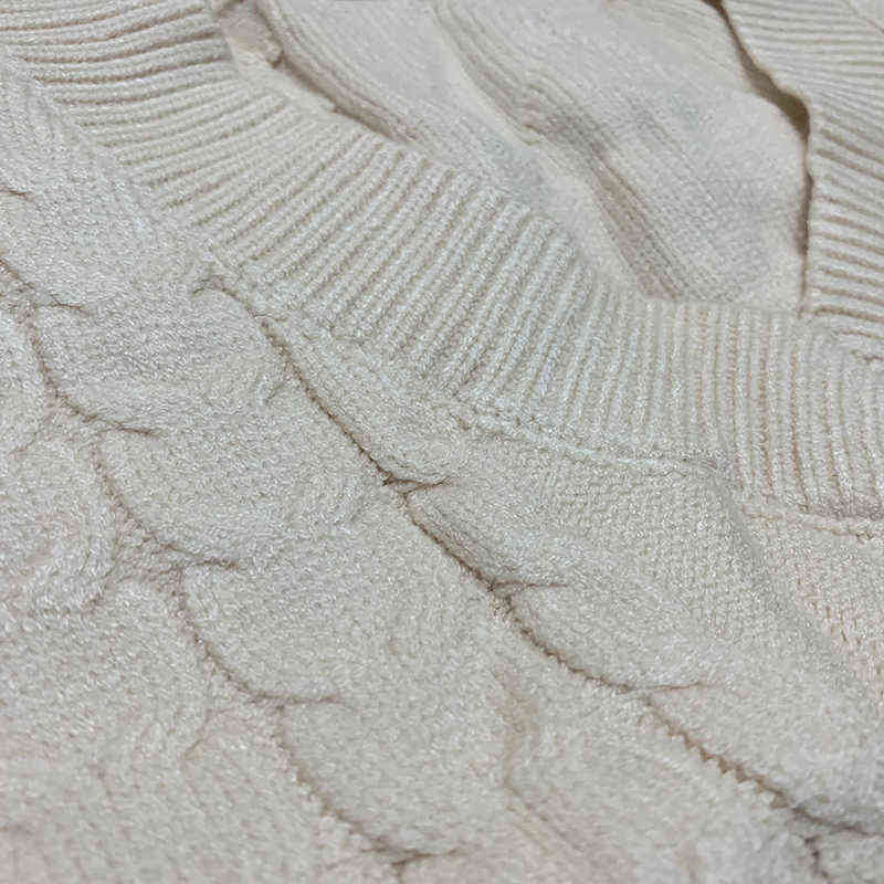 Twist Pullover Sweater Vests Women OversizedV-Neck Cable Knitted Korean Female Sleeveless Warm Tops Waistcoat Winter 211120