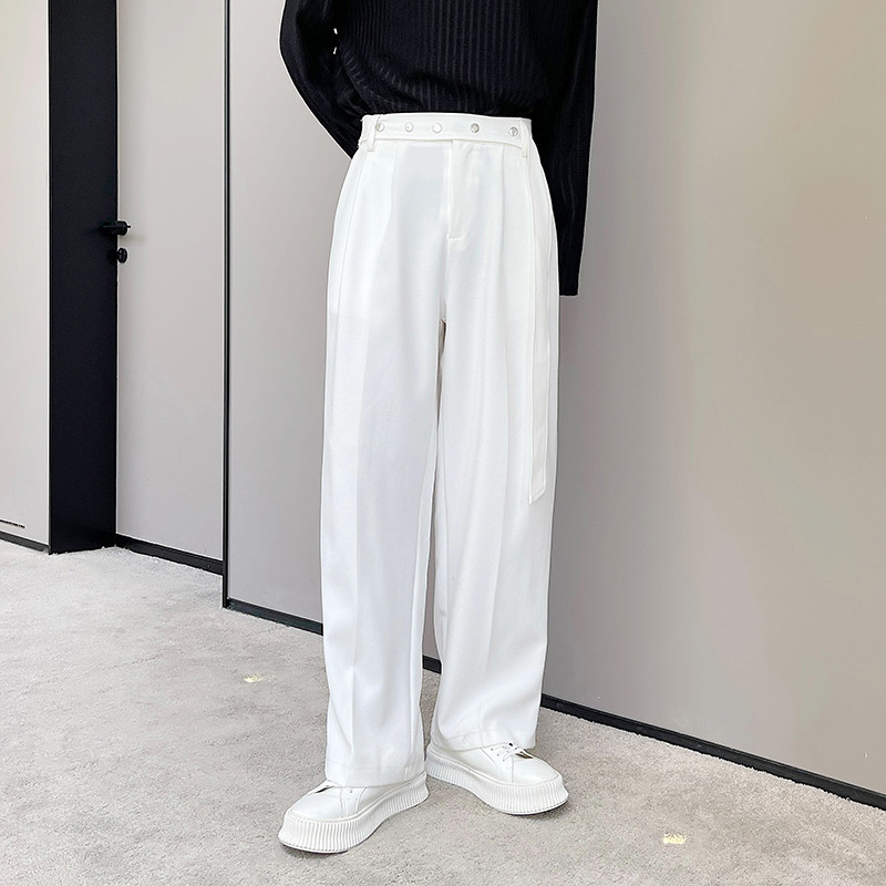 Men Loose Wide Leg Suit Straight Pants Male Streetwear Vintage Fashion Black White Pant Long Trousers for Man
Men Loose Wide Leg Suit Straight Pants Male Streetwear Vintage Fashion Black White Pant Long Trousers for Man
