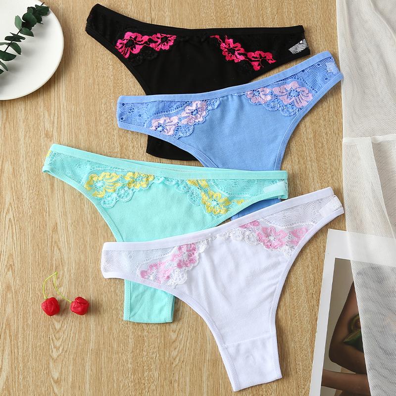Women' Panties Fashion Underwear Sexy G-string Low Rise Lingerie Soft Thong Solid Color Embroidery Design Underpants Comfortable Briefs, T22-5
Women' Panties Fashion Underwear Sexy G-string Low Rise Lingerie Soft Thong Solid Color Embroidery Design Underpants Comfortable Briefs, T22-5
