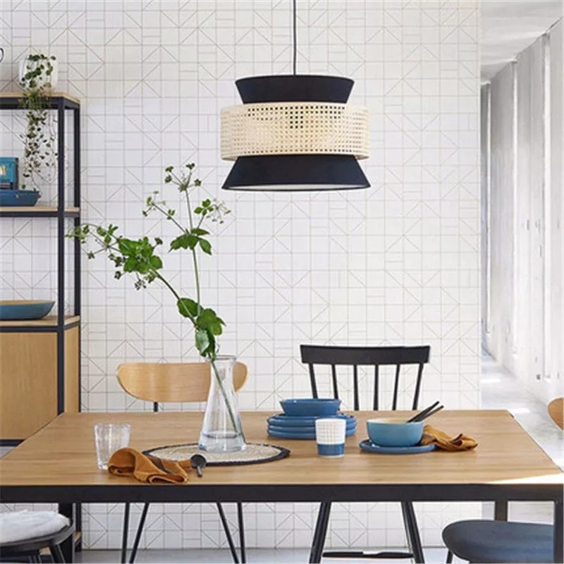 Modern Rattan Pendant Lights Restaurant Shop Creative Lamp Tatami Japanese Style Lamps Lighting Fixture