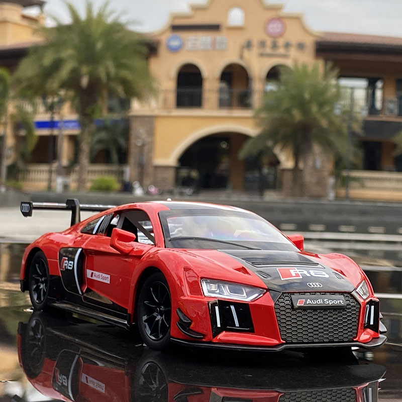 

124 AUDI R8 LMS Le Mans Racing Car Free Wheeling High Light Sport Racing Car Model Toy Diecast Metal Alloy Miniature Replica