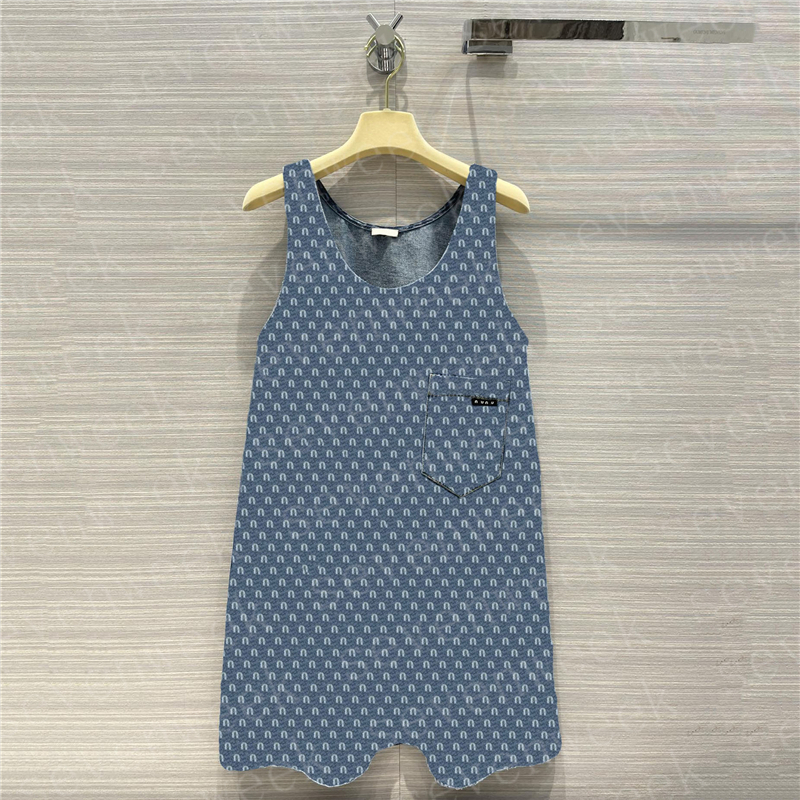 Full Letter Print Womens Denim Vest Dresses Fashion Sleeveless Short Skirts Sweet Girls Party Dress High Quality, Blue
Full Letter Print Womens Denim Vest Dresses Fashion Sleeveless Short Skirts Sweet Girls Party Dress High Quality, Blue