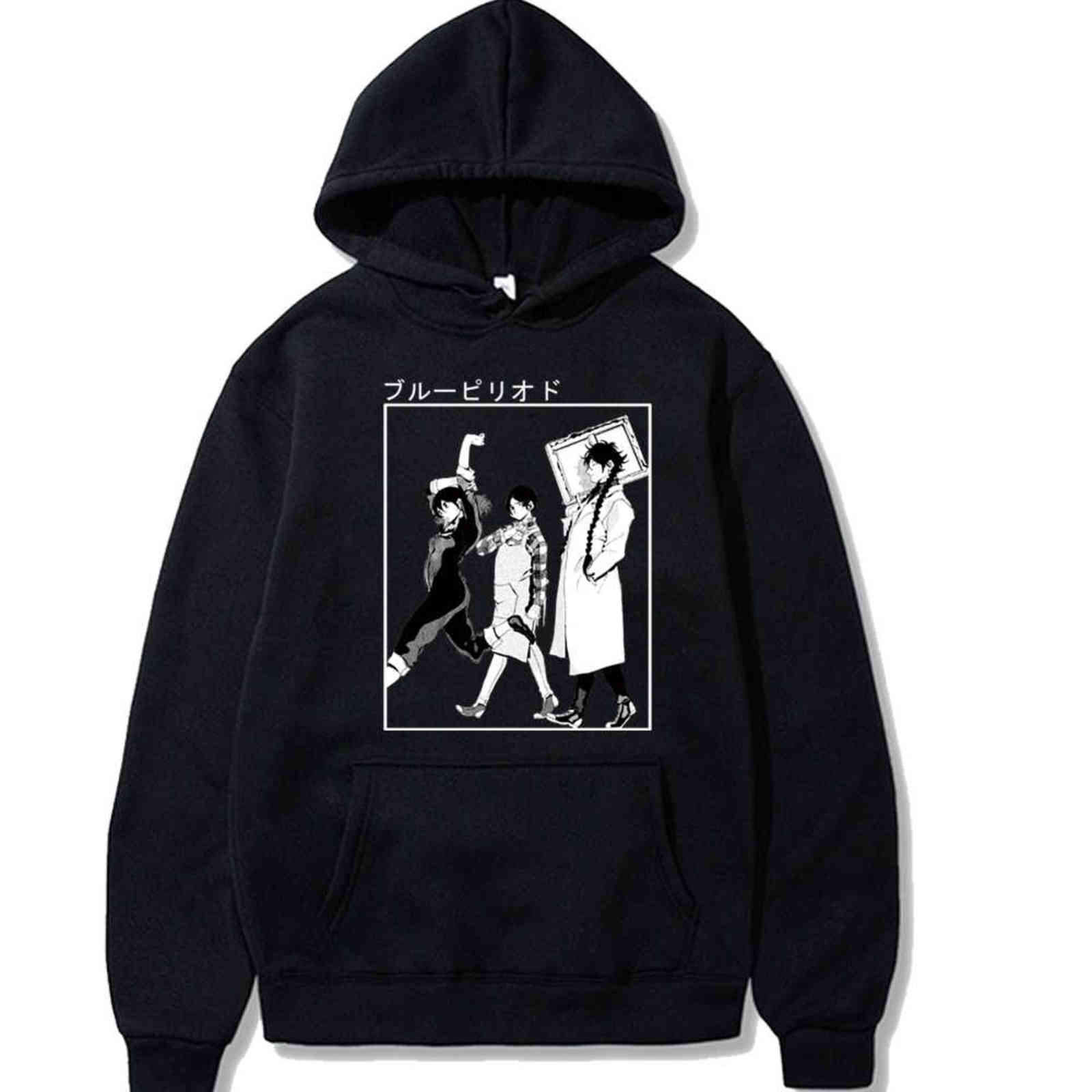 Janpanese Anime Blue Period Hoodies Fashion Men Women Long Sleeve Streetswear Hoodie Y1109, Black
Janpanese Anime Blue Period Hoodies Fashion Men Women Long Sleeve Streetswear Hoodie Y1109, Black