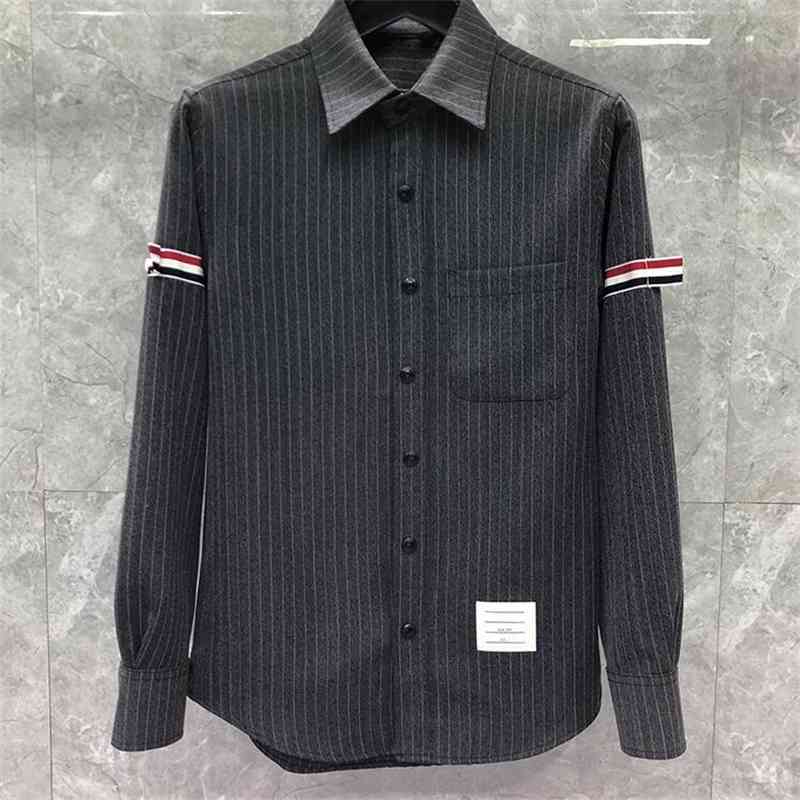 shirt Fashion TB THOM Brand Shirts Men Slim Black Long Sleeve Striped Casual Shirt Turn Down Collar Cotton Solid Men's Clothing
shirt Fashion TB THOM Brand Shirts Men Slim Black Long Sleeve Striped Casual Shirt Turn Down Collar Cotton Solid Men's Clothing