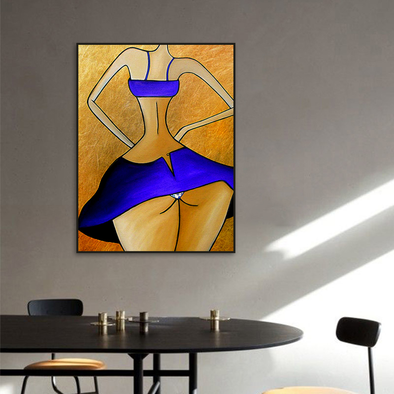 Sexy Woman Abstract Canvas Painting Big Ass Women Posters and Prints Canvas Wall Art Pictures Funny Bedroom Decor Wall Paintings