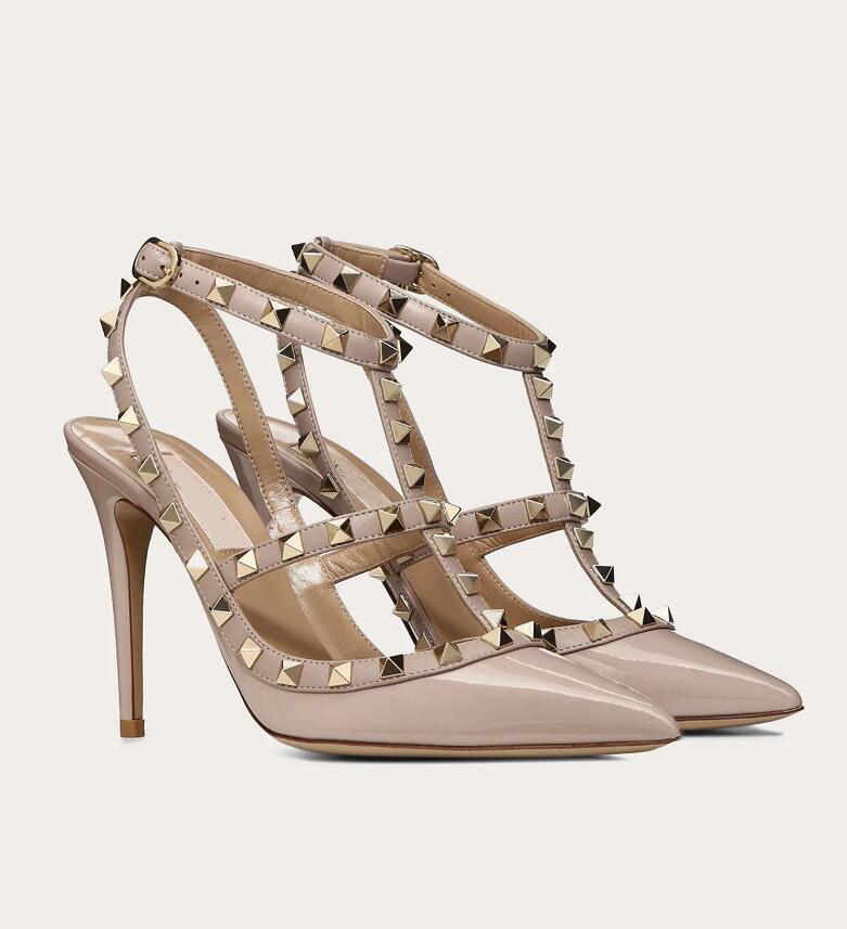 Top Luxury Rockstud Ankle Strap Sandals Pointed Toe Women's Pump Grain & Calfskin Leather Lady High Heels Party Wedding Bridal Gladiator Sandalias
Top Luxury Rockstud Ankle Strap Sandals Pointed Toe Women's Pump Grain & Calfskin Leather Lady High Heels Party Wedding Bridal Gladiator Sandalias