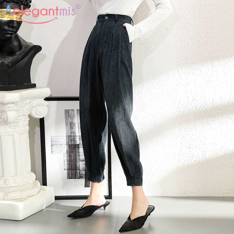 Aelegantmis High Waist Loose Harem Pants Women Office Lady Elegant Solid Quality Casual Trousers Korean Chic Button 210607, Blue
Aelegantmis High Waist Loose Harem Pants Women Office Lady Elegant Solid Quality Casual Trousers Korean Chic Button 210607, Blue