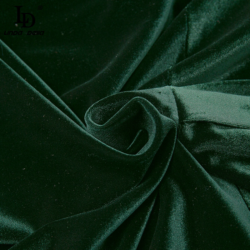 Autumn Fashion Runway Velvet Dress Women Long Sleeve Lace Collar Ruffles A Line Party Elegant vestidos 210522