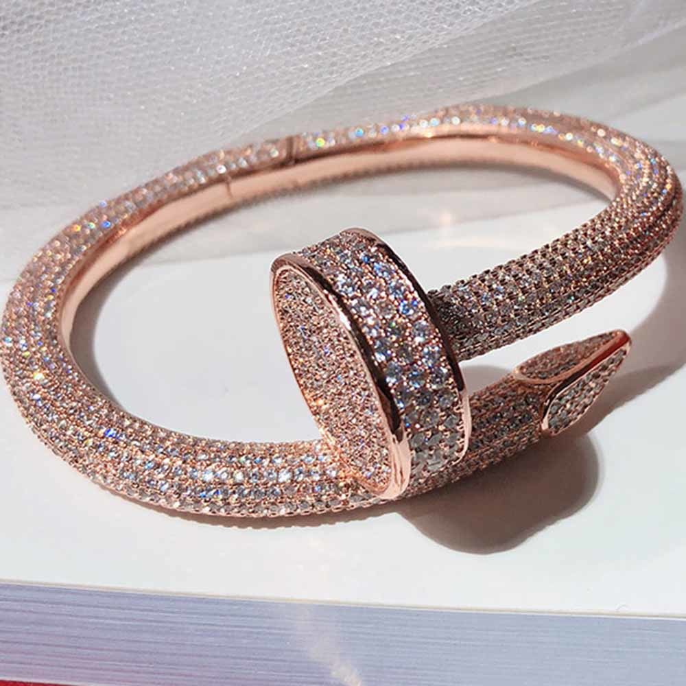 screw Full drill nails Bracelet Gold Bracelets Women Bangles Punk for Best gift luxurious Superior quality jewelry
screw Full drill nails Bracelet Gold Bracelets Women Bangles Punk for Best gift luxurious Superior quality jewelry