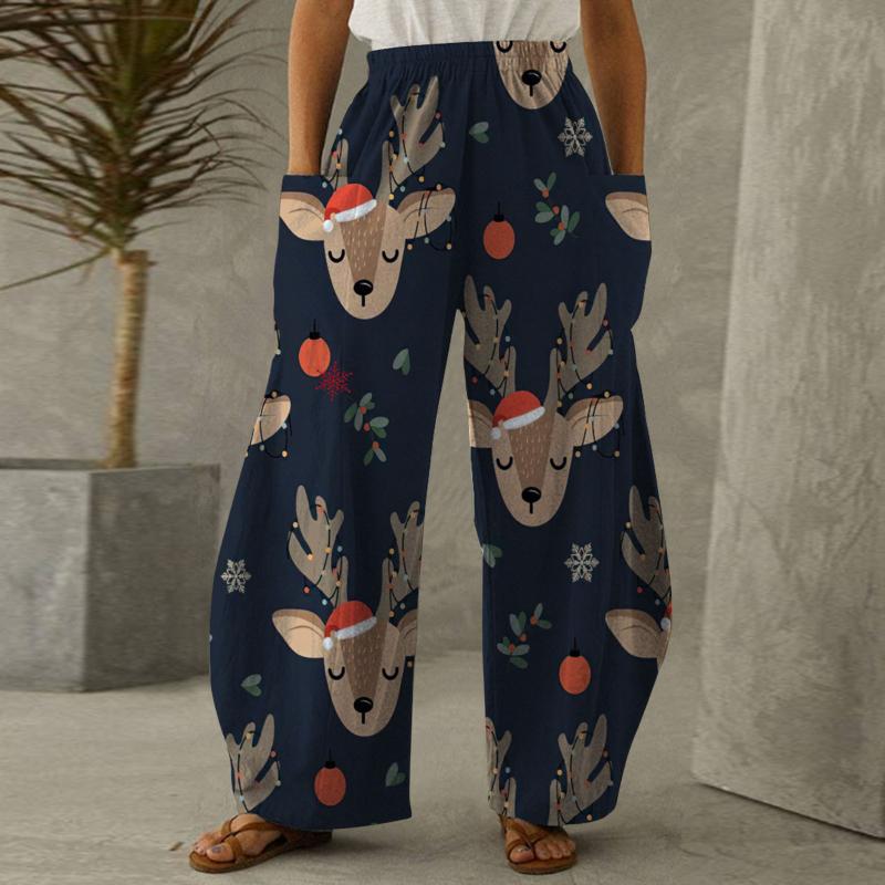 Women' Leggings For Women Legginsy Loose Christmas Print Big Pockets Casual Bottoms Trousers Wide Straight-leg Pants Gym, Brown 
Women' Leggings For Women Legginsy Loose Christmas Print Big Pockets Casual Bottoms Trousers Wide Straight-leg Pants Gym, Brown
