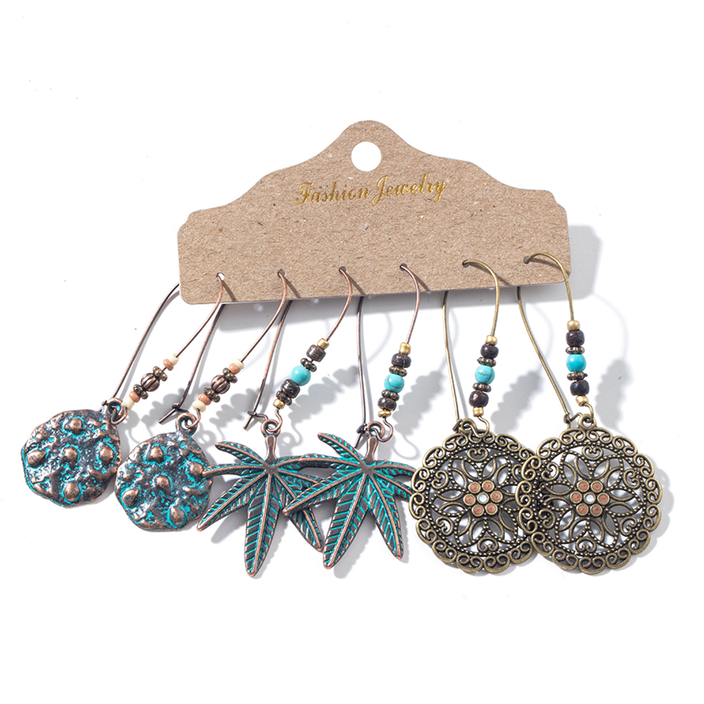 Multiple Boho Ethnic Dangle Earrings for Women Female Fashion Women's Ornament Charm Jewelry Accessories