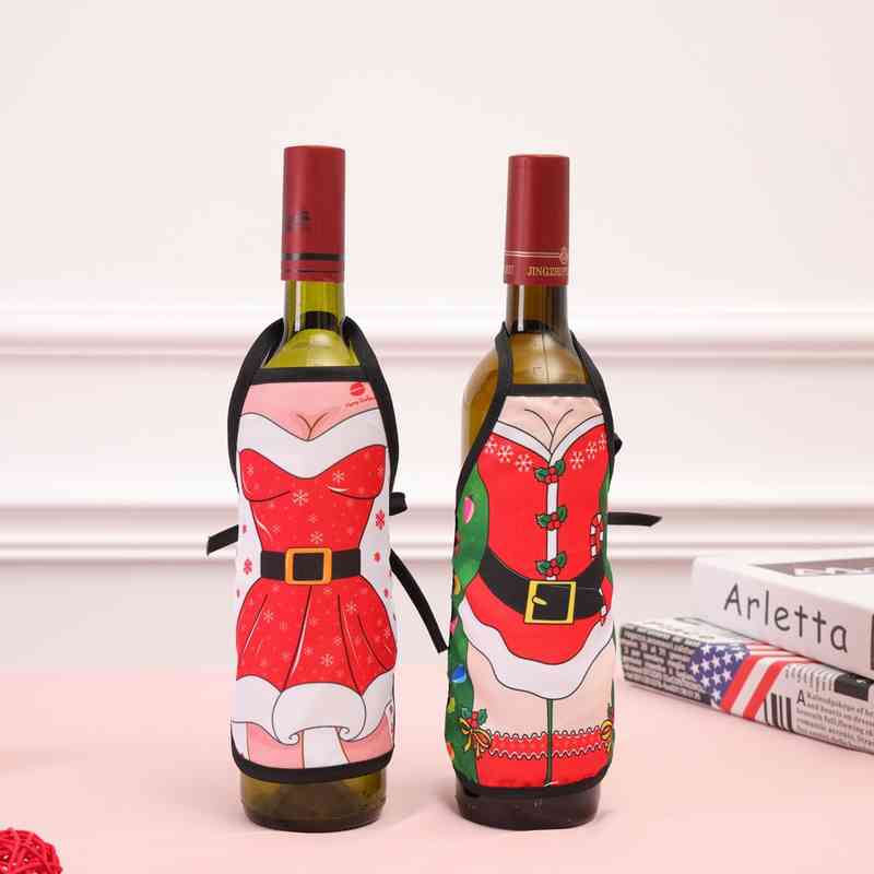 Christmas Party Table Decor Red Wine Bottle Cover Beer Bottles Champagne Covers Mini Xmas Festival Apron Santa Gift Packing Decorations TE0061
Christmas Party Table Decor Red Wine Bottle Cover Beer Bottles Champagne Covers Mini Xmas Festival Apron Santa Gift Packing Decorations TE0061