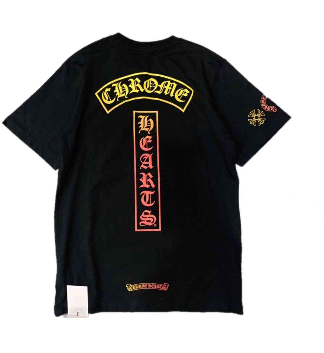 Trendy chromehearts croxin horseshoe colorful gradient T-shaped letter men's and women's Casual Short Sleeve T-Shirt, White;black
Trendy chromehearts croxin horseshoe colorful gradient T-shaped letter men's and women's Casual Short Sleeve T-Shirt, White;black