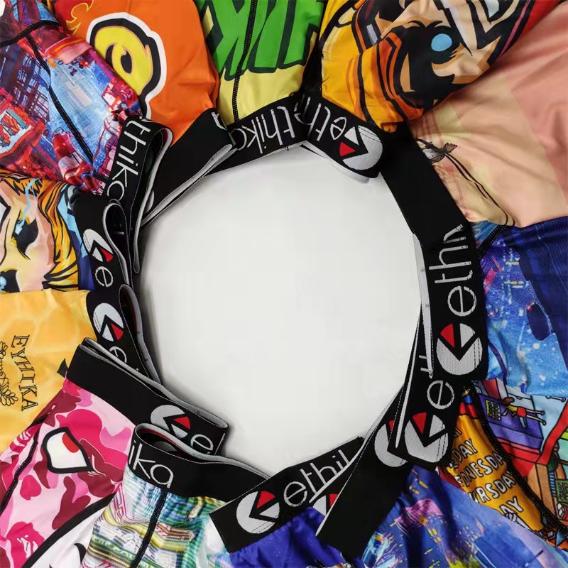 swimwears Ethika briefs men's unisex boxer shorts Breif pattern sports hip-hop rock consumer underwear skateboard street fashion stretch S-XL (random color133