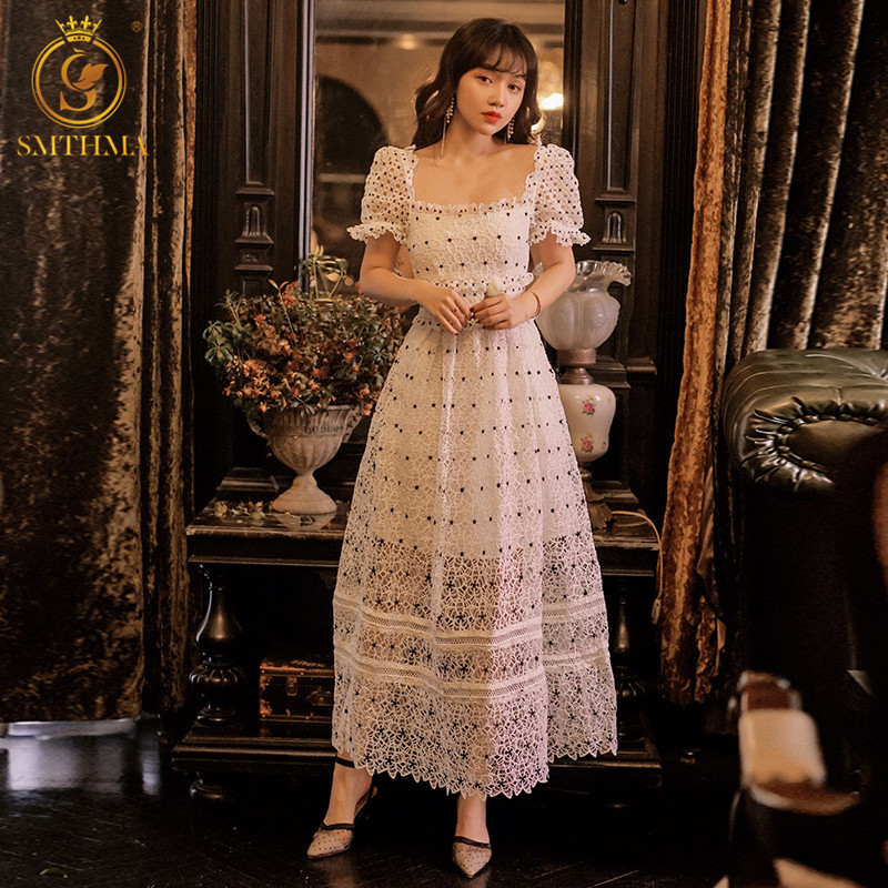 Summer Women Vintage Long Dresses Fashion Runway Female Sexy Hollow Embroidery White Lace Vestidos 210520, Photo color
Summer Women Vintage Long Dresses Fashion Runway Female Sexy Hollow Embroidery White Lace Vestidos 210520, Photo color