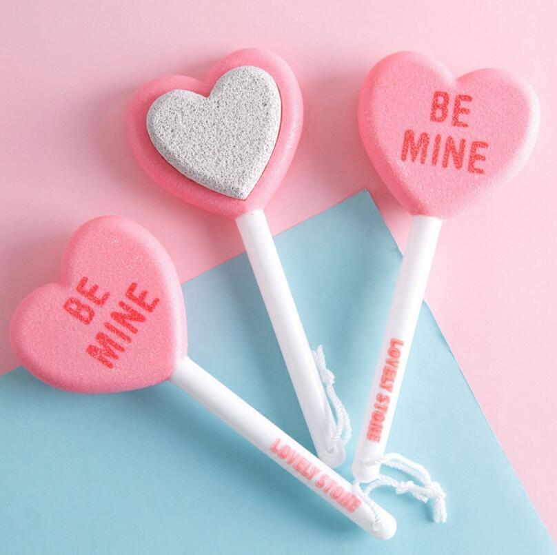 100pcs Love Shape Foot Hard Dead Skin Remover Pedicure Buffer Block Grinding Foot Tools Removedor De Piel Muerta Y Dura De Los Pies Entferner Fur Abge