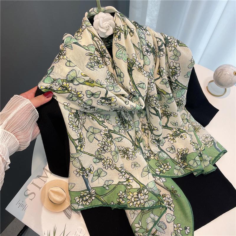 Scarves Sunscreen Cotton And Linen Shawl Dual-Use Summer Long Scarf Seaside Holiday Beach Towel Beachwear Veils W199
Scarves Sunscreen Cotton And Linen Shawl Dual-Use Summer Long Scarf Seaside Holiday Beach Towel Beachwear Veils W199