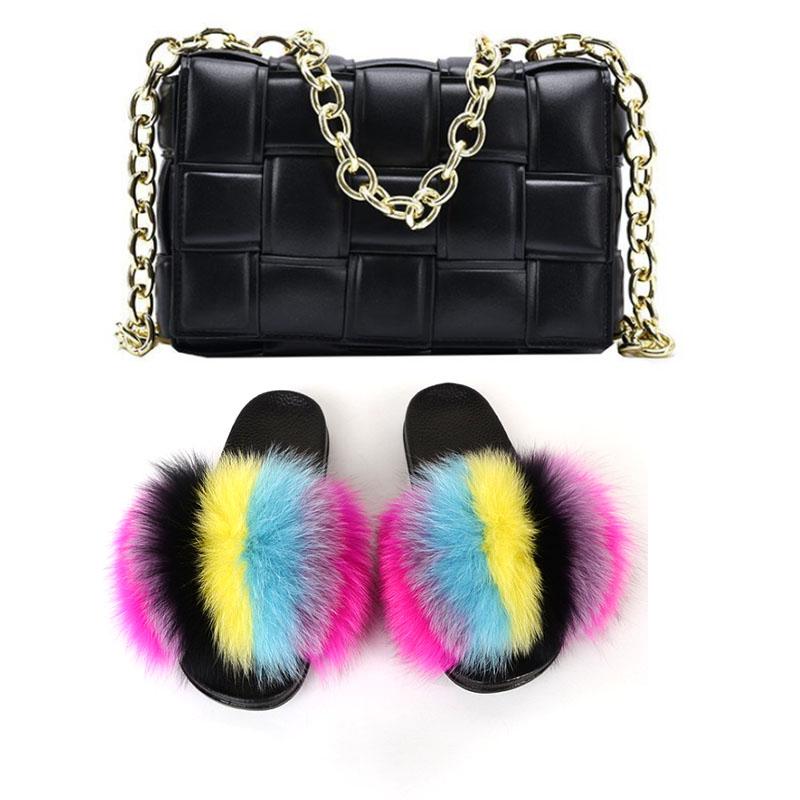 Furry Fur Slides And Purse Set Fluff Slide Slippers Female Shoe Luxury Sandals Summer Ladies Shoes, Black
Furry Fur Slides And Purse Set Fluff Slide Slippers Female Shoe Luxury Sandals Summer Ladies Shoes, Black