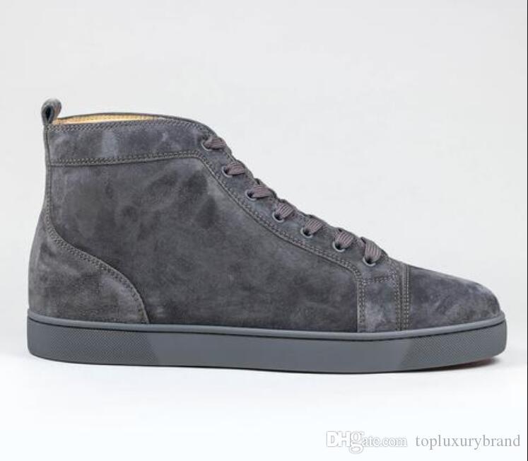LOUBOUTINCHRISTIANTop Designs Super Quality Men's Red Bottom Spiked Sneaker Gray Velvet Genuine Leather Street Style Plain S iDc, Black
LOUBOUTINCHRISTIANTop Designs Super Quality Men's Red Bottom Spiked Sneaker Gray Velvet Genuine Leather Street Style Plain S iDc, Black