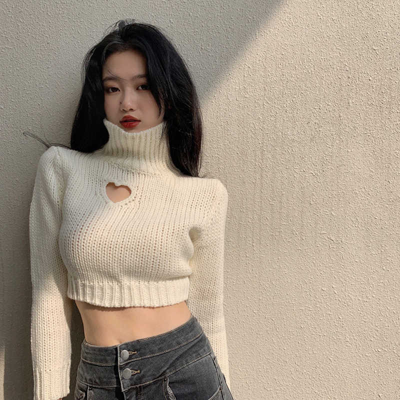 Solid Hollow Out Crop Tops Casual Sweaters For Women Summer Long Sleeve Turtleneck Knitted Pullover Slim Jumper Soft Femme 210526, White
Solid Hollow Out Crop Tops Casual Sweaters For Women Summer Long Sleeve Turtleneck Knitted Pullover Slim Jumper Soft Femme 210526, White