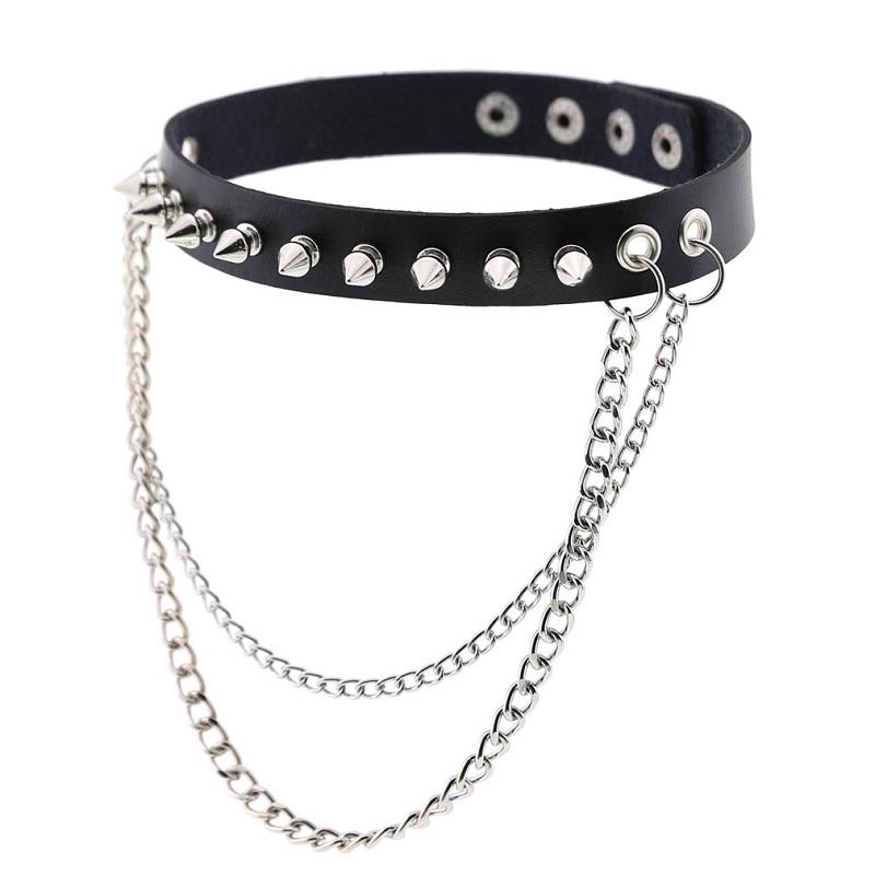 Chokers LORDLDS PU Leather Collar Choker Necklace Fashion Unisex Women Men Cool Punk Goth Metal Spike Studded Link For
Chokers LORDLDS PU Leather Collar Choker Necklace Fashion Unisex Women Men Cool Punk Goth Metal Spike Studded Link For