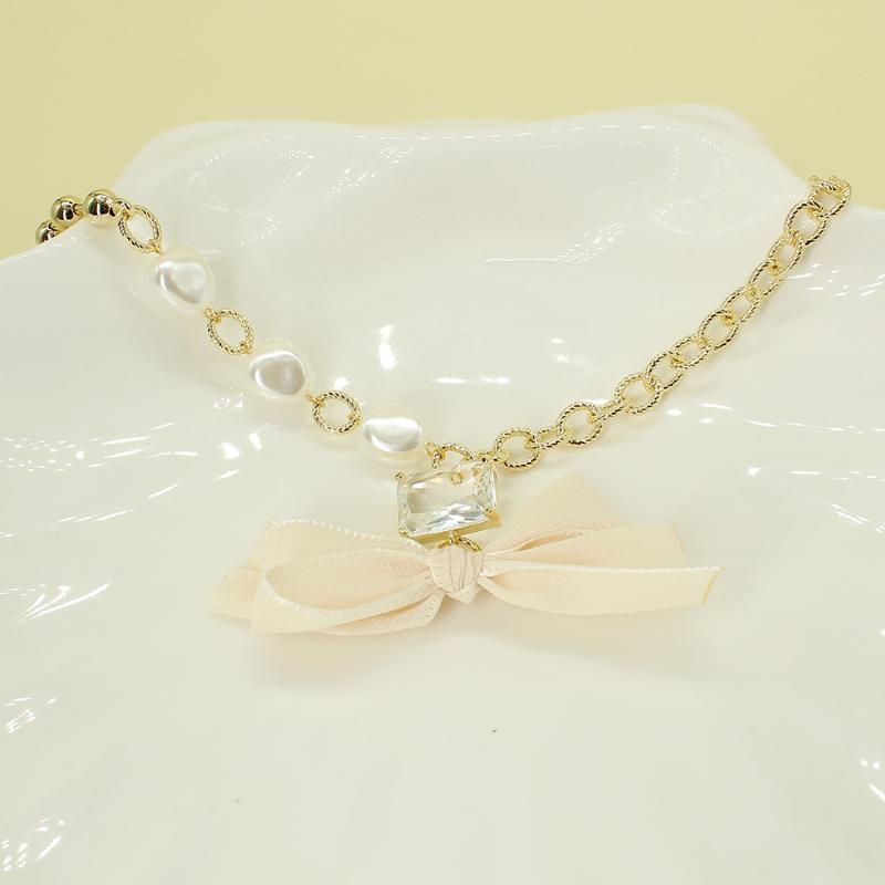 Pendant Necklaces Beauty Lovely Imitation Pearl Square Crystal Big Bowknot Necklace For Women Sweet Style Fashion S Jewelry Gifts, Silver
Pendant Necklaces Beauty Lovely Imitation Pearl Square Crystal Big Bowknot Necklace For Women Sweet Style Fashion S Jewelry Gifts, Silver