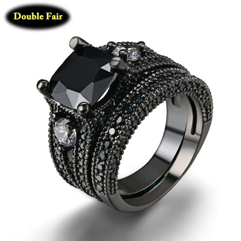 Cluster Rings Luxury Black Nano Stone Hyperbole Ring Sets For Girls Gold Color Fashion Cubic Zirconia Party Jewelry Women DWR694, Golden;silver
Cluster Rings Luxury Black Nano Stone Hyperbole Ring Sets For Girls Gold Color Fashion Cubic Zirconia Party Jewelry Women DWR694, Golden;silver