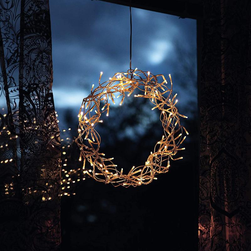Christmas Decorations 30 CM LED Light Pendant Wreath Diameter Gold Wire Mesh Warm White Lighting Hanging DIY Transparent Atmosphere
Christmas Decorations 30 CM LED Light Pendant Wreath Diameter Gold Wire Mesh Warm White Lighting Hanging DIY Transparent Atmosphere