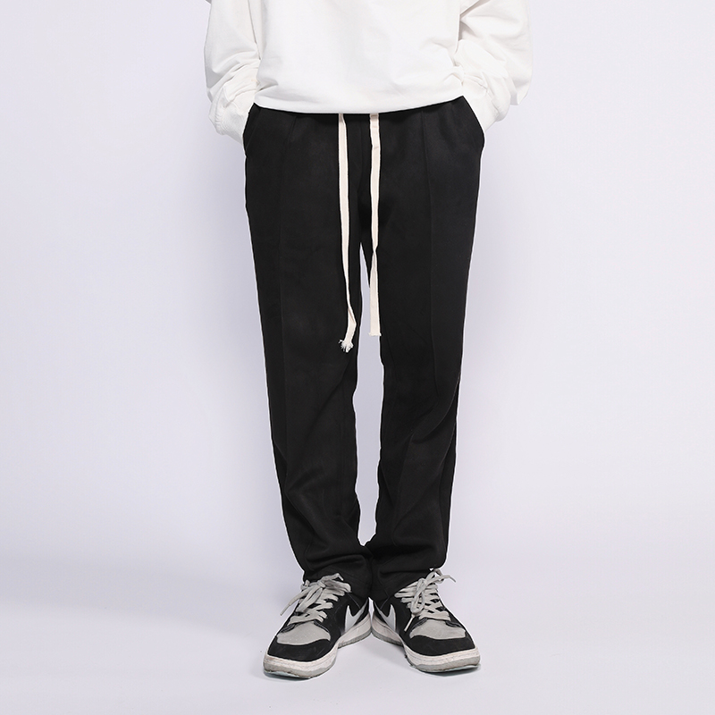 Hip Hop Drawstring Solid Pants Front Striped Casual Trousers Couple Straight Oversize Style Loose Mens, Black
Hip Hop Drawstring Solid Pants Front Striped Casual Trousers Couple Straight Oversize Style Loose Mens, Black