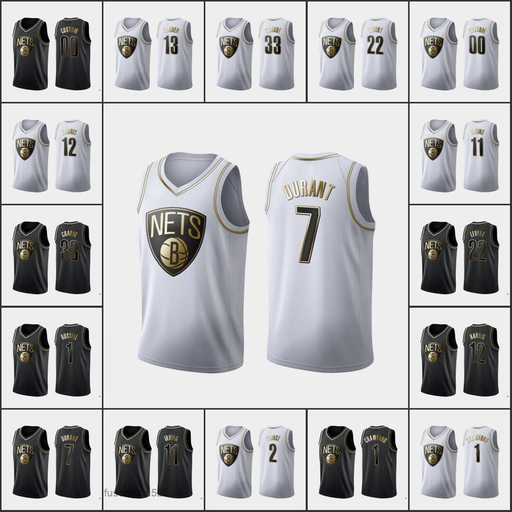 Printed Custom Men BrooklynNetsJamesHarden Kyrie Irving Kevin Durant Allen Crabbe Caris LeVert Joe Harris Custom Golden Edition Jersey, 16
Printed Custom Men BrooklynNetsJamesHarden Kyrie Irving Kevin Durant Allen Crabbe Caris LeVert Joe Harris Custom Golden Edition Jersey, 16