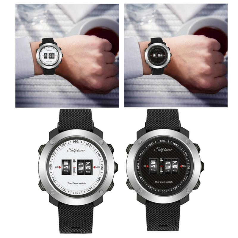 Wristwatches Classic ABS Strap Digital Sport Watch, Drum Roller Watches 3ATM Waterproof Wristwatch, White
Wristwatches Classic ABS Strap Digital Sport Watch, Drum Roller Watches 3ATM Waterproof Wristwatch, White