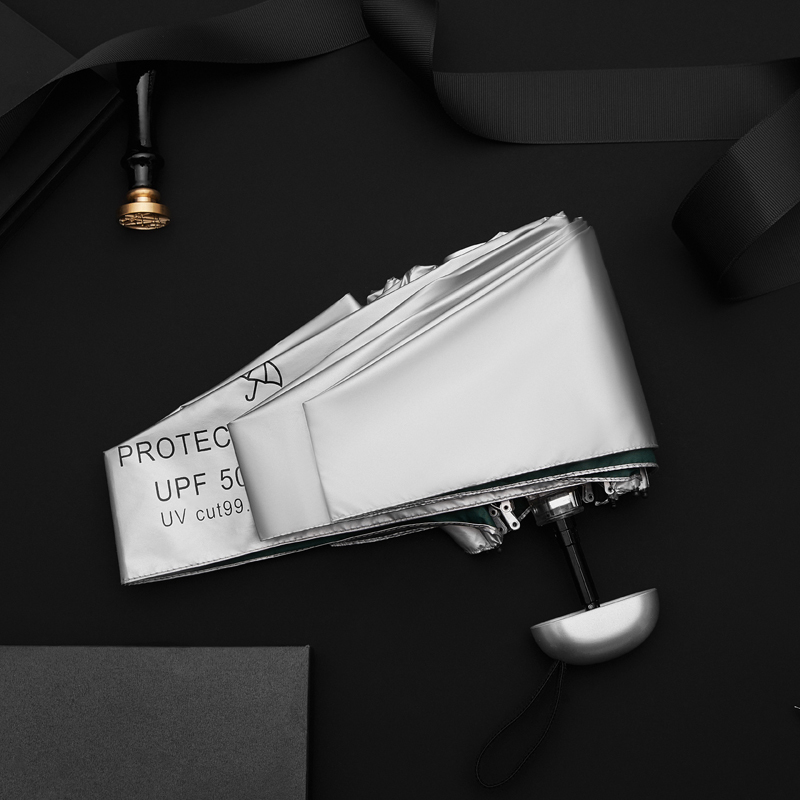 Mini Pocket Rain Women Anti UV Silver Coating Small Sun Girls Travel Cute Umbrella 6 Ribs Parasol 210320