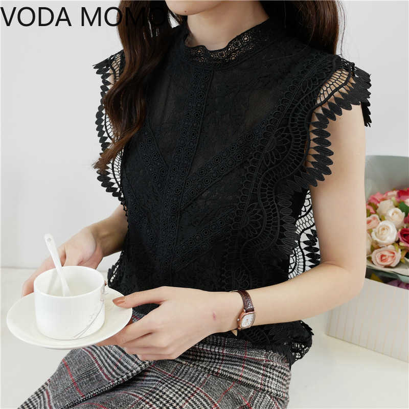 summer sleeveless ruffless women's shirt blouse for women blusas womens tops and blouses lace sexy shirts ladie's top plus size 210721, Black
summer sleeveless ruffless women's shirt blouse for women blusas womens tops and blouses lace sexy shirts ladie's top plus size 210721, Black