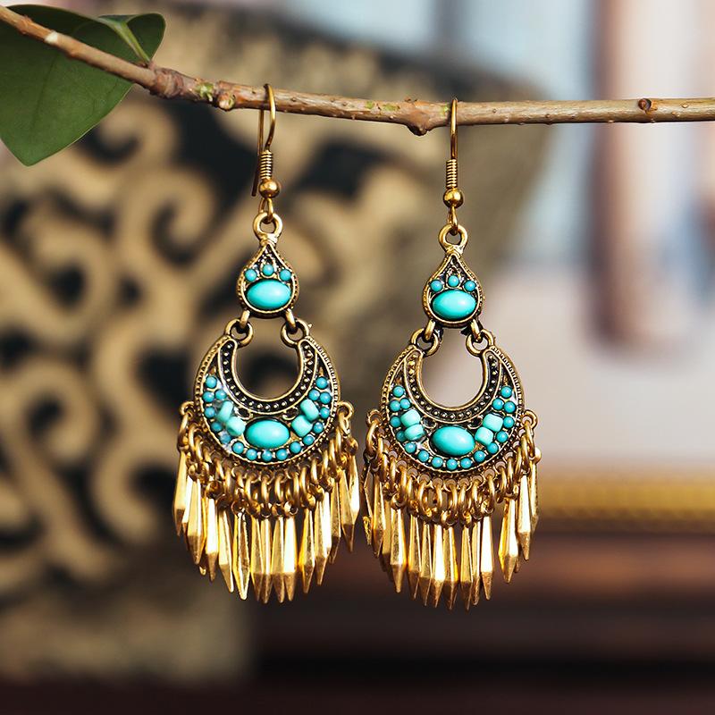 Dangle & Chandelier Vintage Gold Color Multilayer Metal Tassel Women's Earrings Boho Geometric Acrylic Beads Long Drop Femme Jewelry, Silver
Dangle & Chandelier Vintage Gold Color Multilayer Metal Tassel Women's Earrings Boho Geometric Acrylic Beads Long Drop Femme Jewelry, Silver