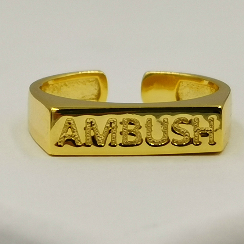 AMBUSH 925 Sterling Silver Open Ring Flat Plate Men And Women Hip-Hop Street All-Match Jewelry Accessories
AMBUSH 925 Sterling Silver Open Ring Flat Plate Men And Women Hip-Hop Street All-Match Jewelry Accessories