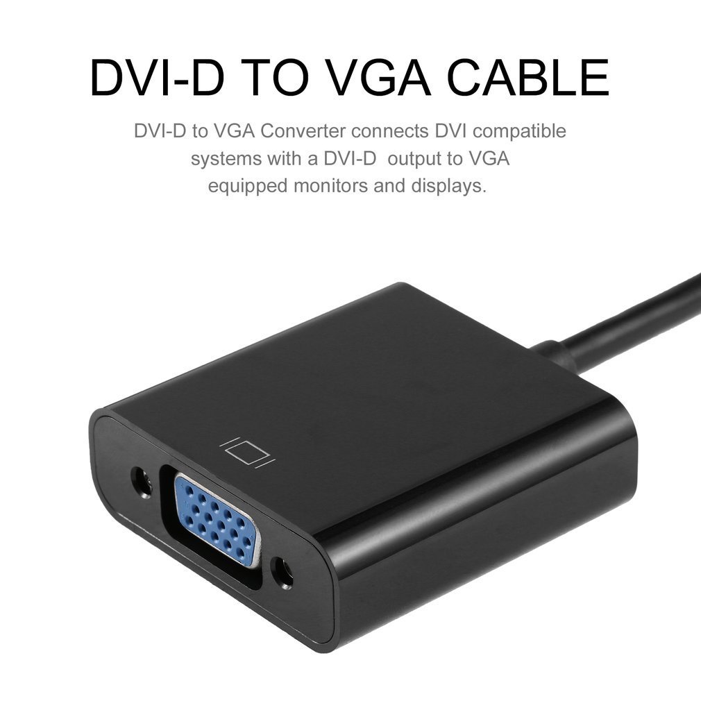 Full Hd 1080P DVI-D To Vga Active Adapter Converter Cable 24 +1Pin Male To 15Pin Female Monitor cable For Pc Video Card