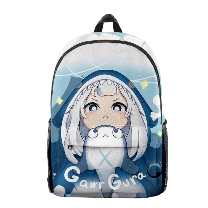 Backpack 2021 Hololive Gawr Gura Cosplay Men Women Fabric Oxford School Bag High Capacity Teenager Child Travel