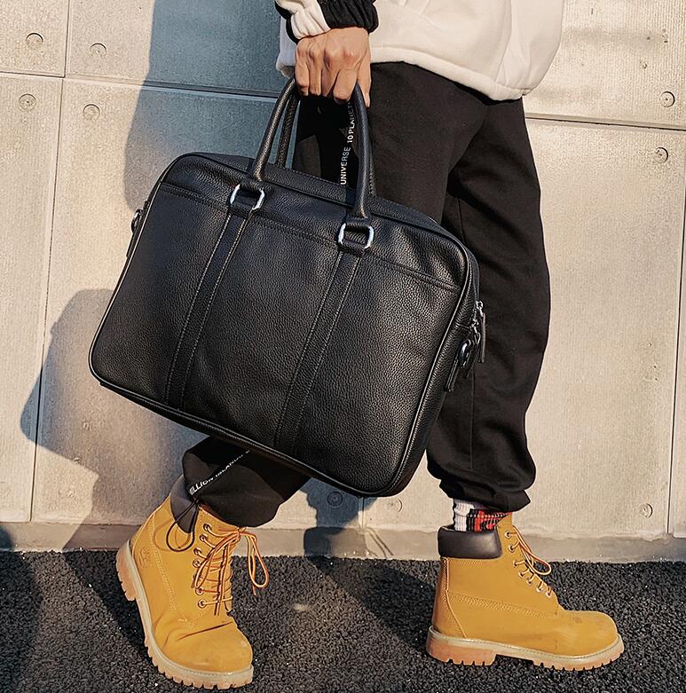 Factory wholesale men bag simple Joker leather business briefcase Litchi grain leathers carrying Messenger bags large capacity computer handbag, Black
Factory wholesale men bag simple Joker leather business briefcase Litchi grain leathers carrying Messenger bags large capacity computer handbag, Black